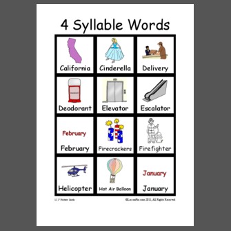 4 Syllable Words